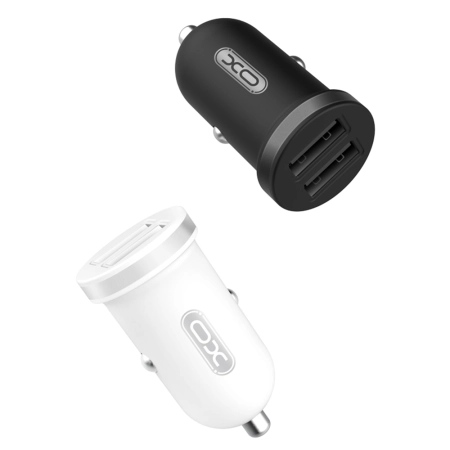 Ładowarka samochodowa 2xUSB 2.1A + kabel iPhone Lightning XO TZ08 biała